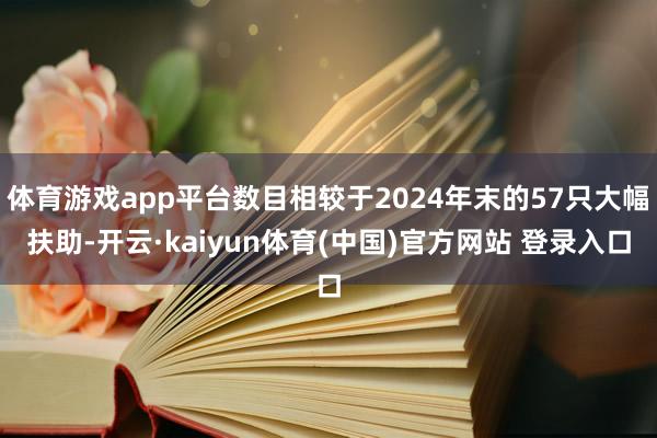体育游戏app平台数目相较于2024年末的57只大幅扶助-开云·kaiyun体育(中国)官方网站 登录入口